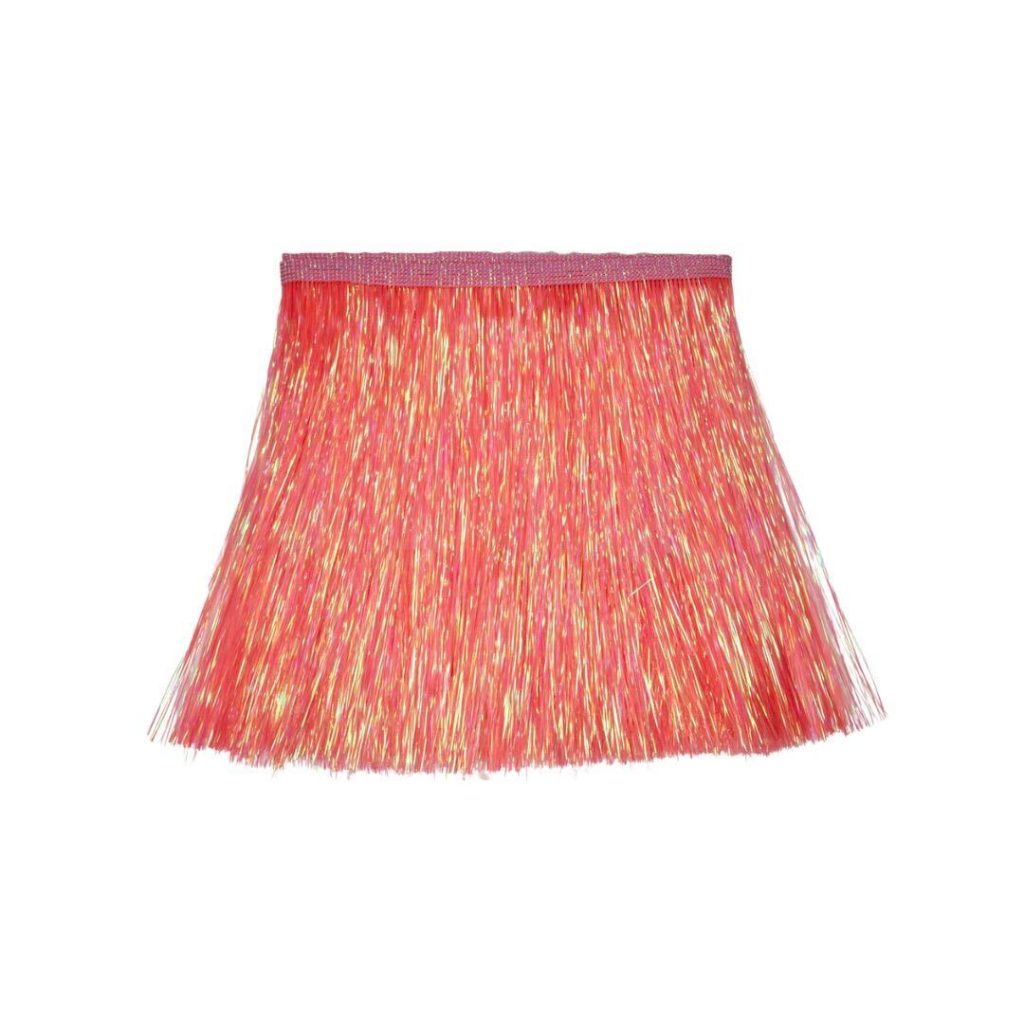 Neon Coral Tinsel Fringe 5ft