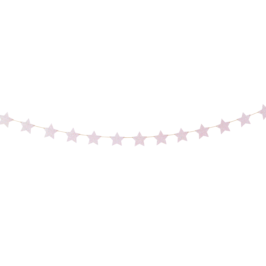 Pink Iridescent Star Banner