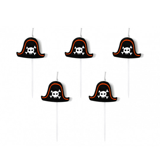 Black Pirate Hat Candles