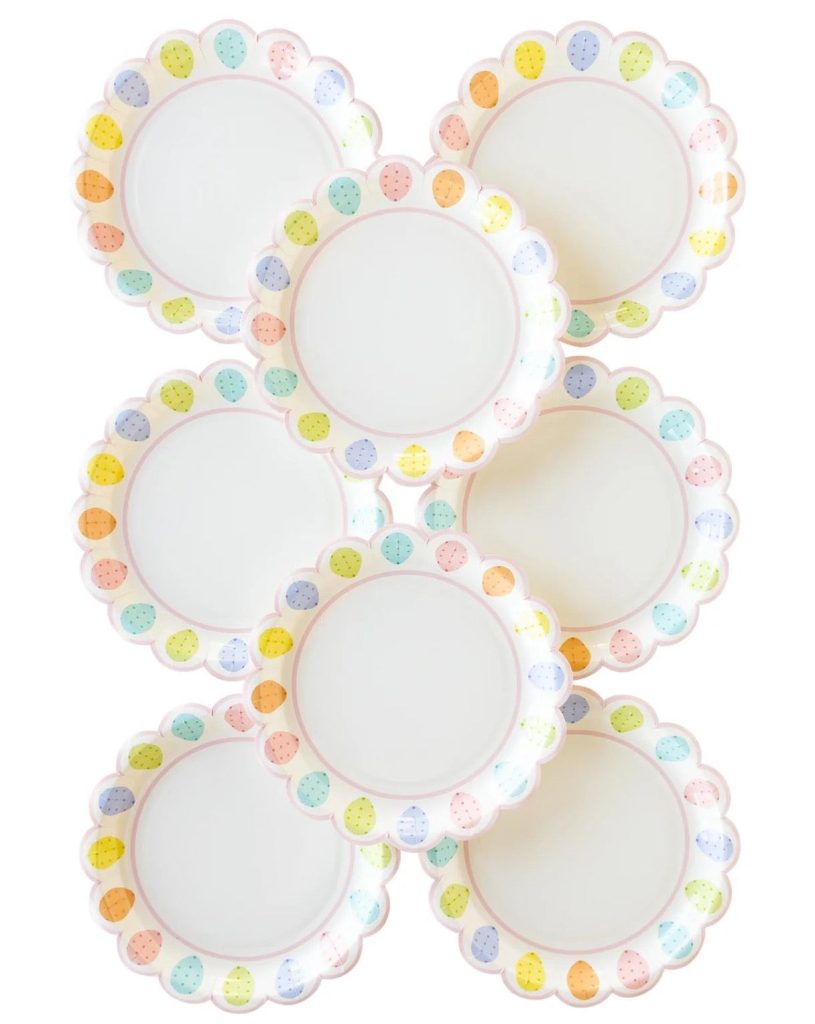 Pastel Speckled Egg Lunch Plates 8ct