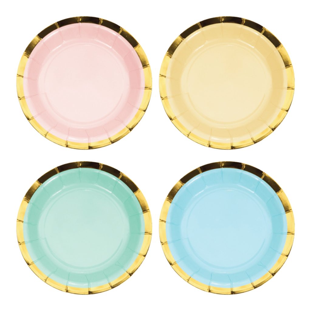 Pretty Pastel Dessert Plates 8ct