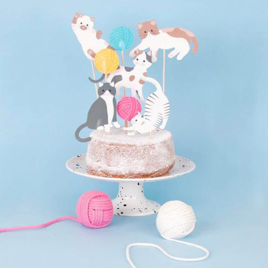 Purrfect Cat Cake Toppers 8ct