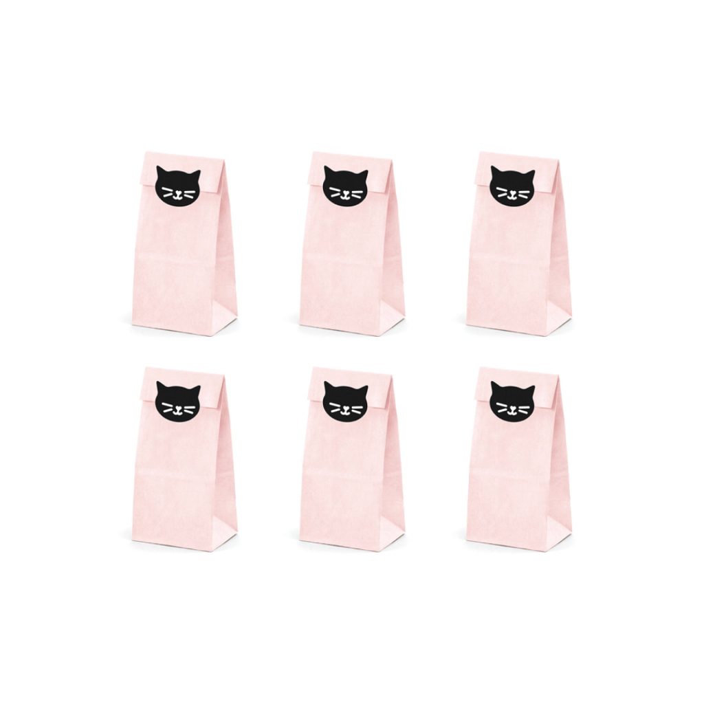 Pink Cat Treat Bags 6ct