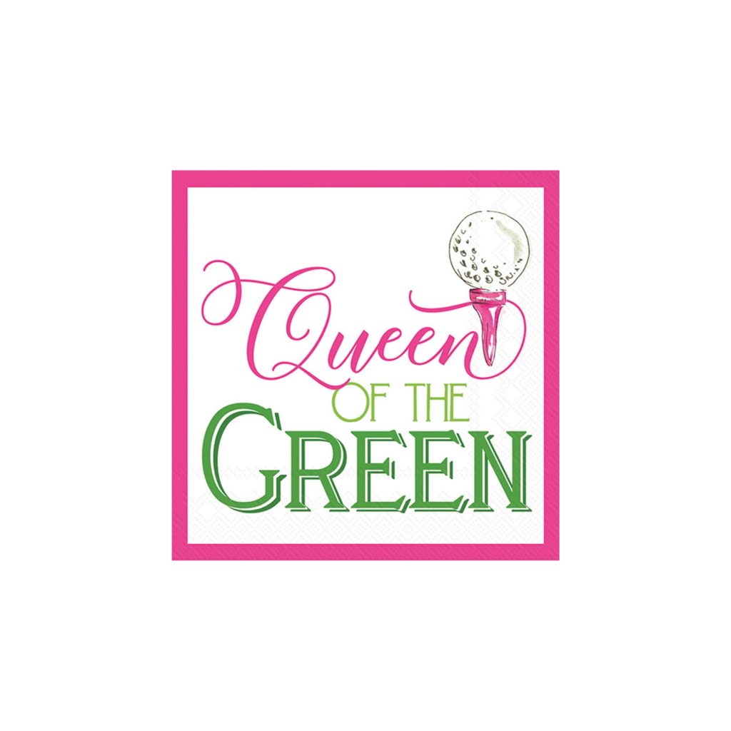 Queen Of The Green Golf Dessert Napkins 20ct