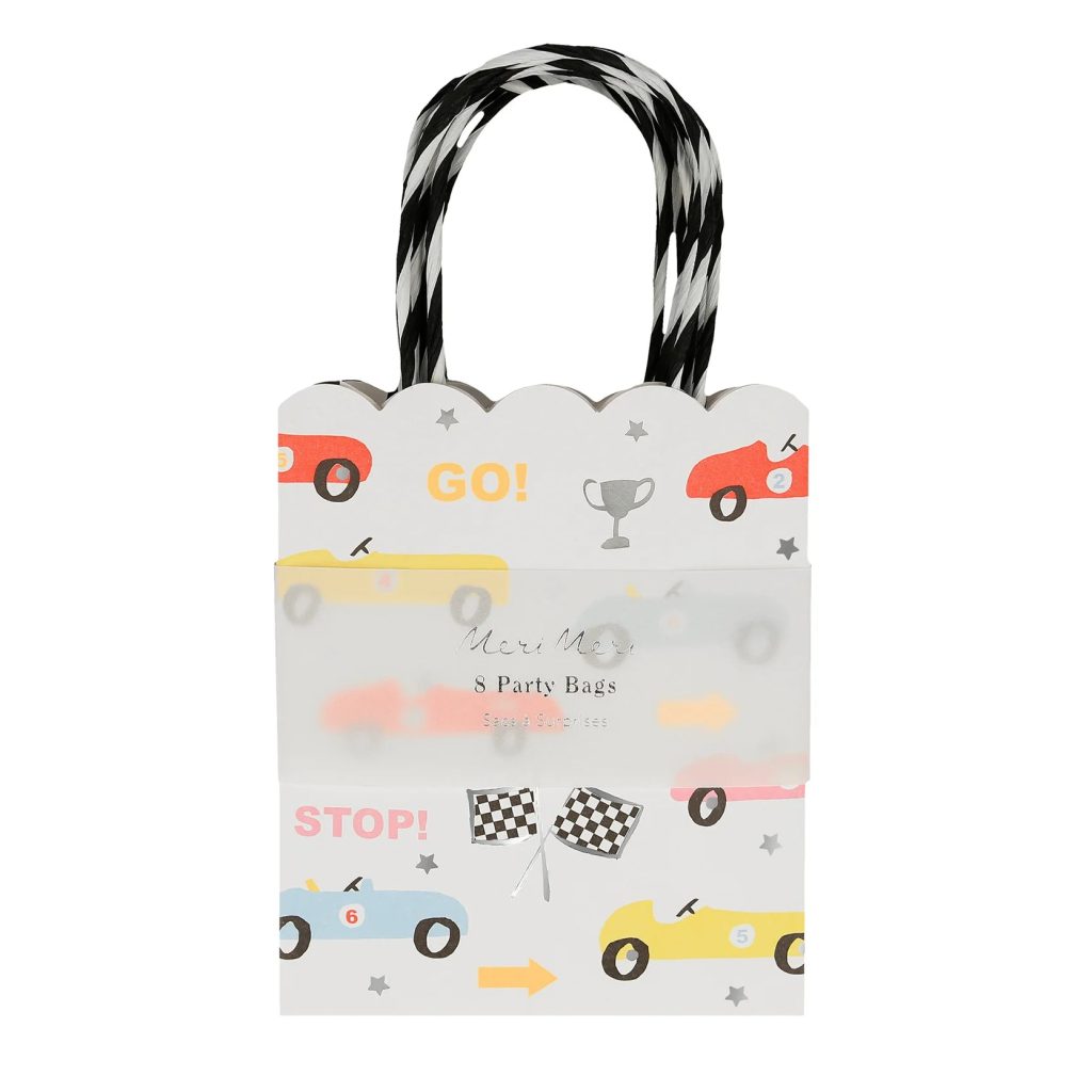 Vintage Race Car Favor Bags 8ct