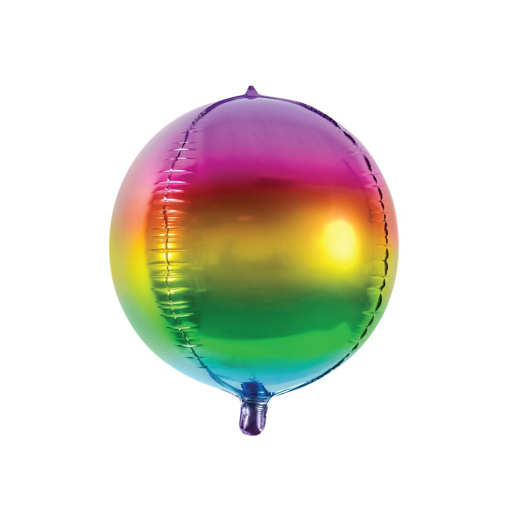 Rainbow Ombre Ball Balloon 16in