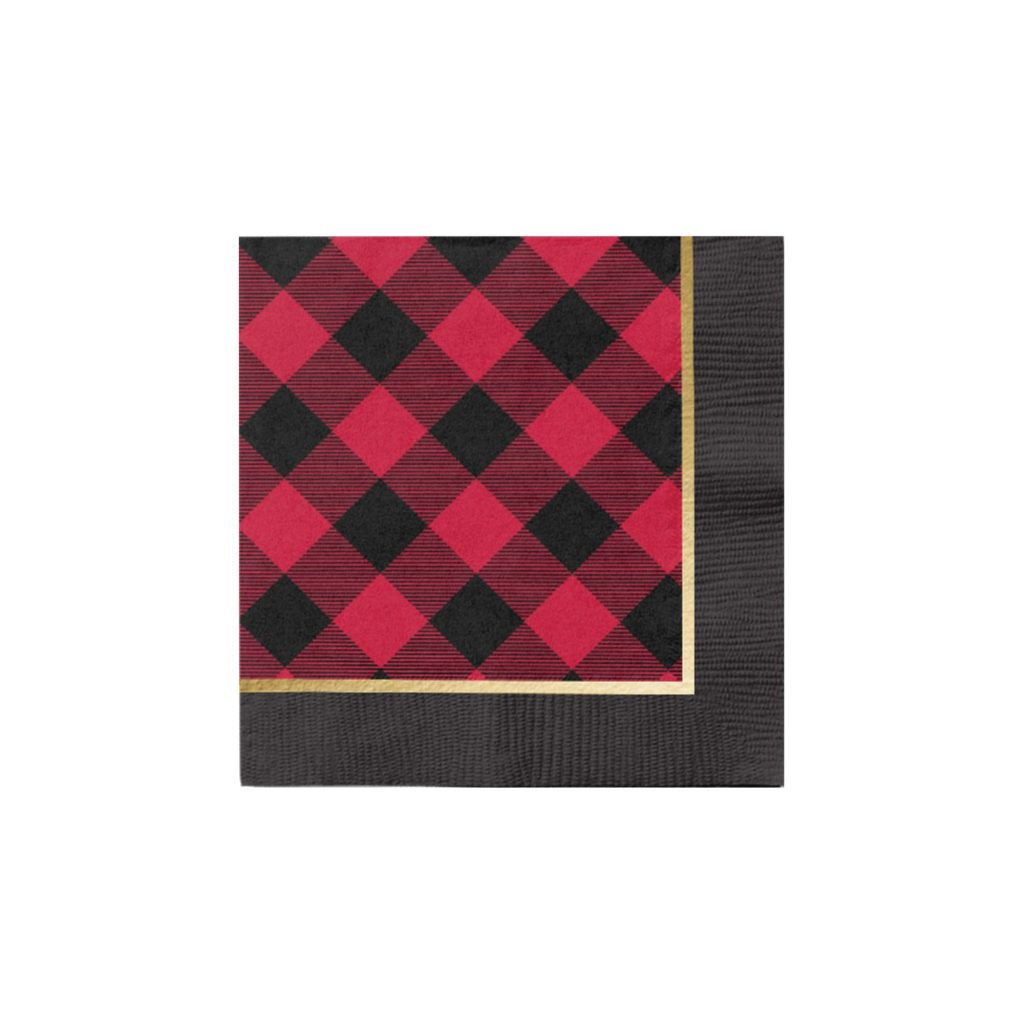 Red & Black Buffalo Check Dessert Napkins 20ct