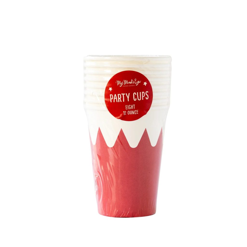 Red Elf Collar Paper Cups 8ct