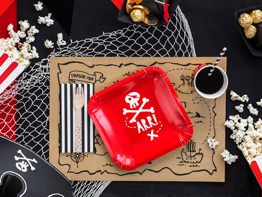 Pirate Treasure Map Paper Placemats 6ct