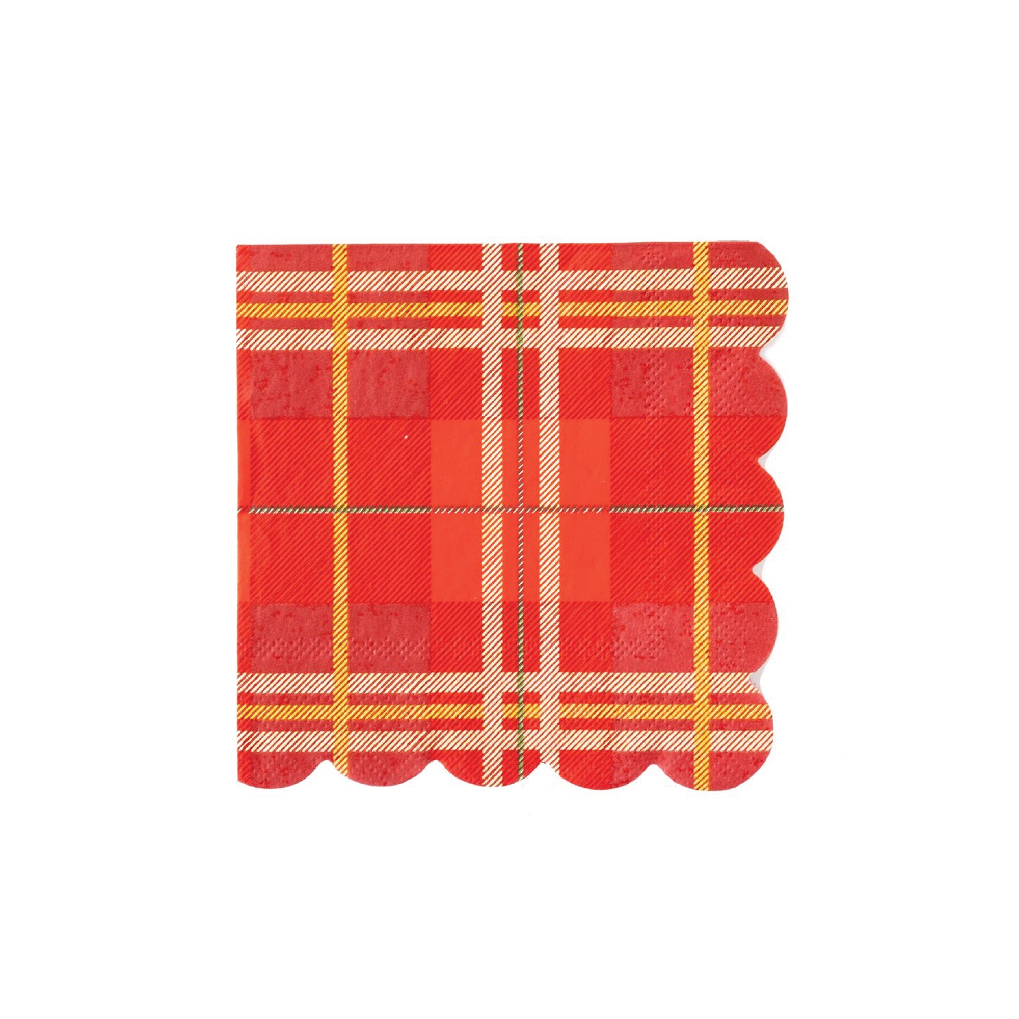 Red Plaid Dessert Napkins 24ct