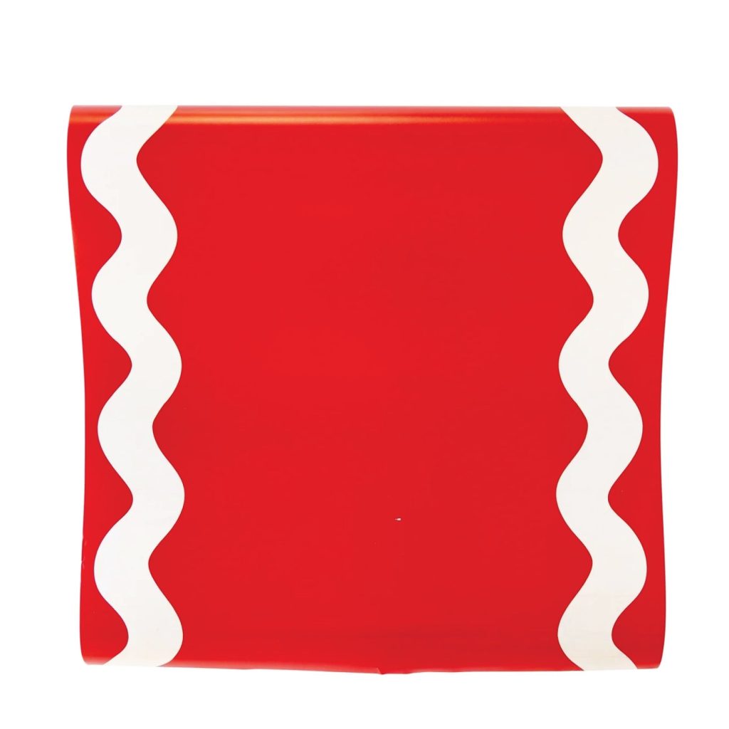 Red Ric Rac Paper Table Runner 10ft