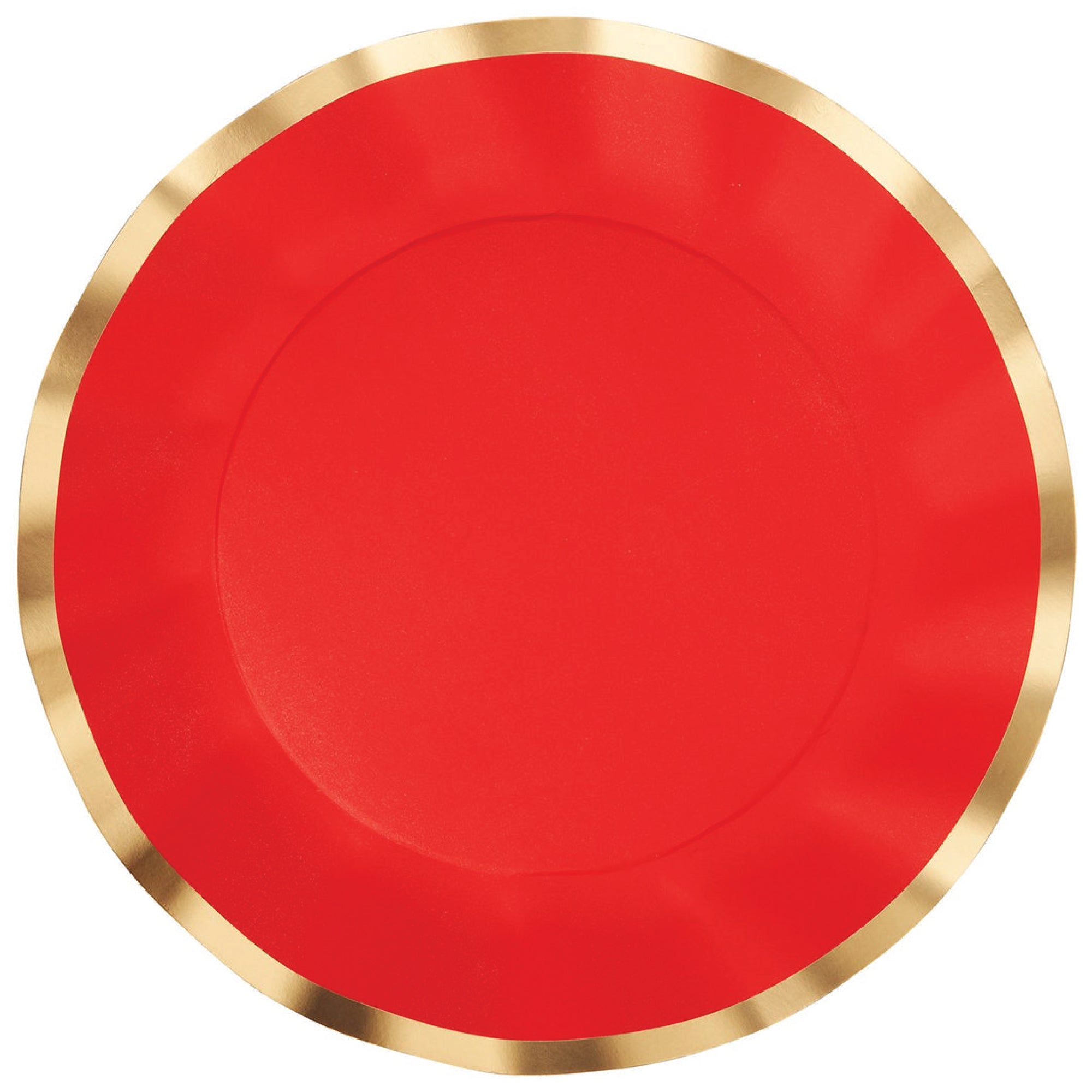 Red Wavy Dinner Plates 8ct