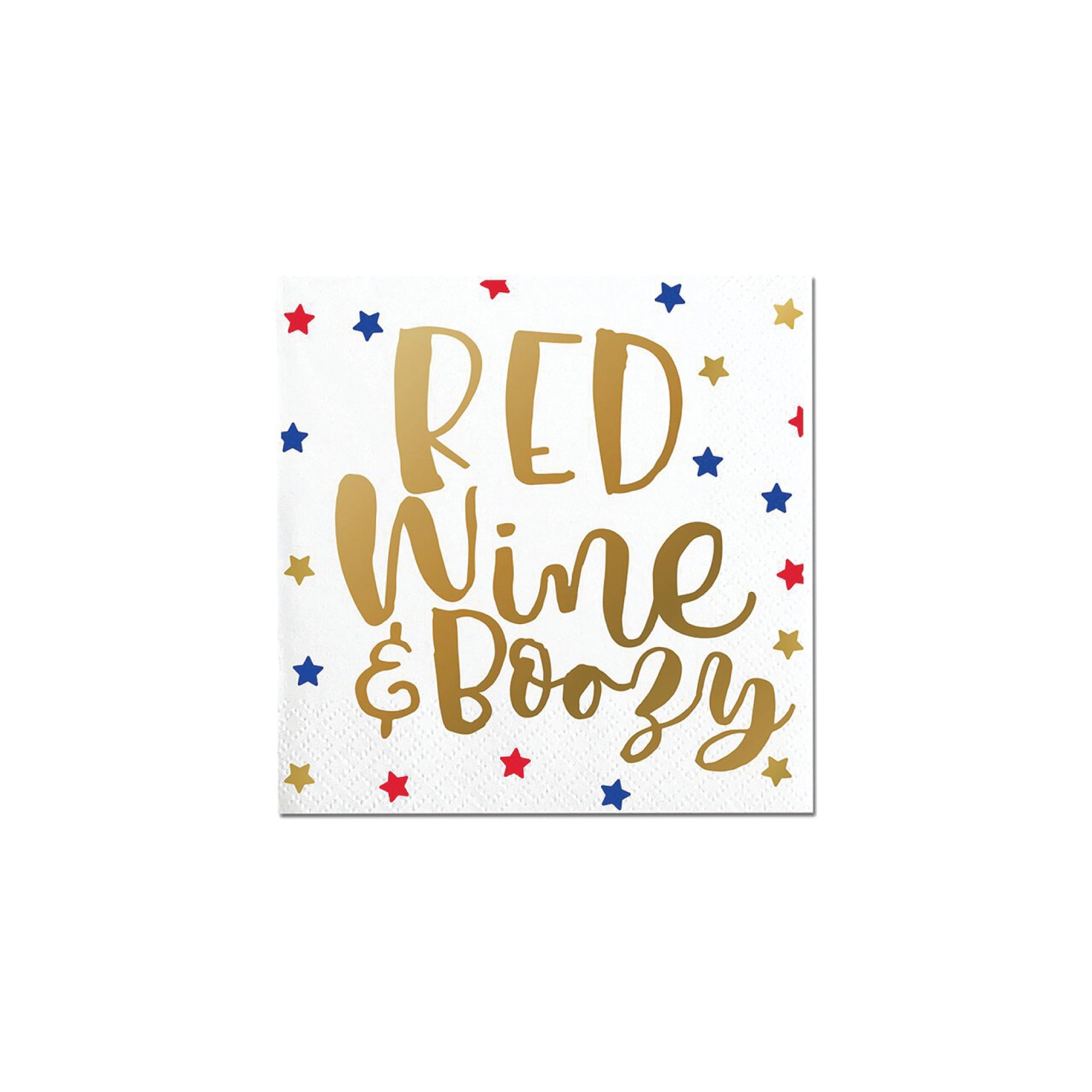 Patriotic Red, Wine, & Boozy Dessert Napkins 20ct