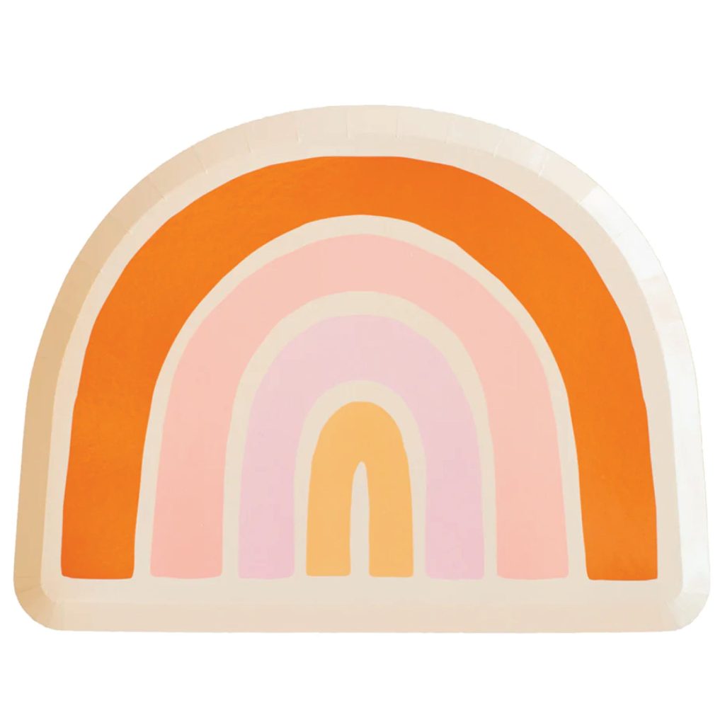 Retro Rainbow Lunch Plates 8ct