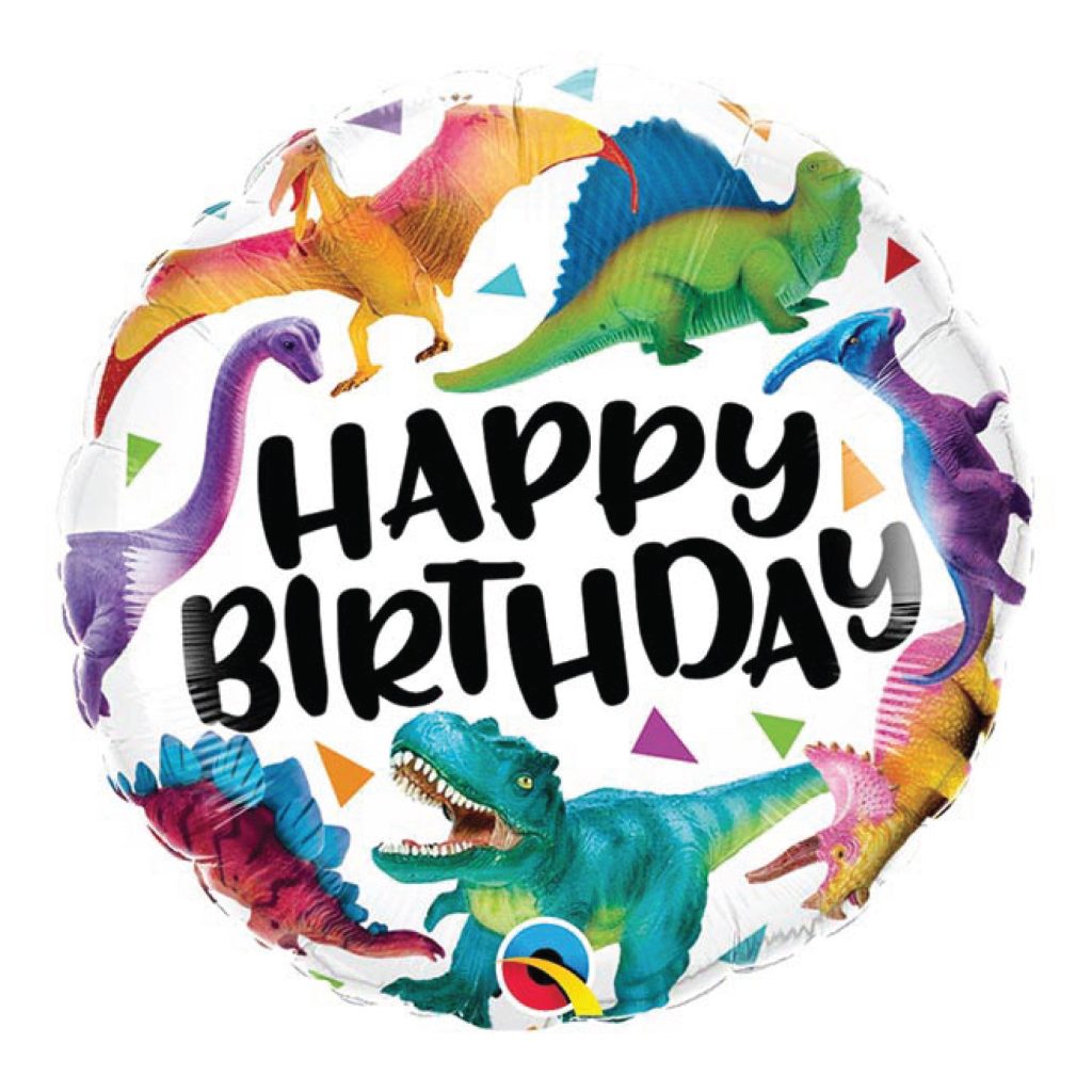 Dinosaurs Happy Birthday Balloon 18″