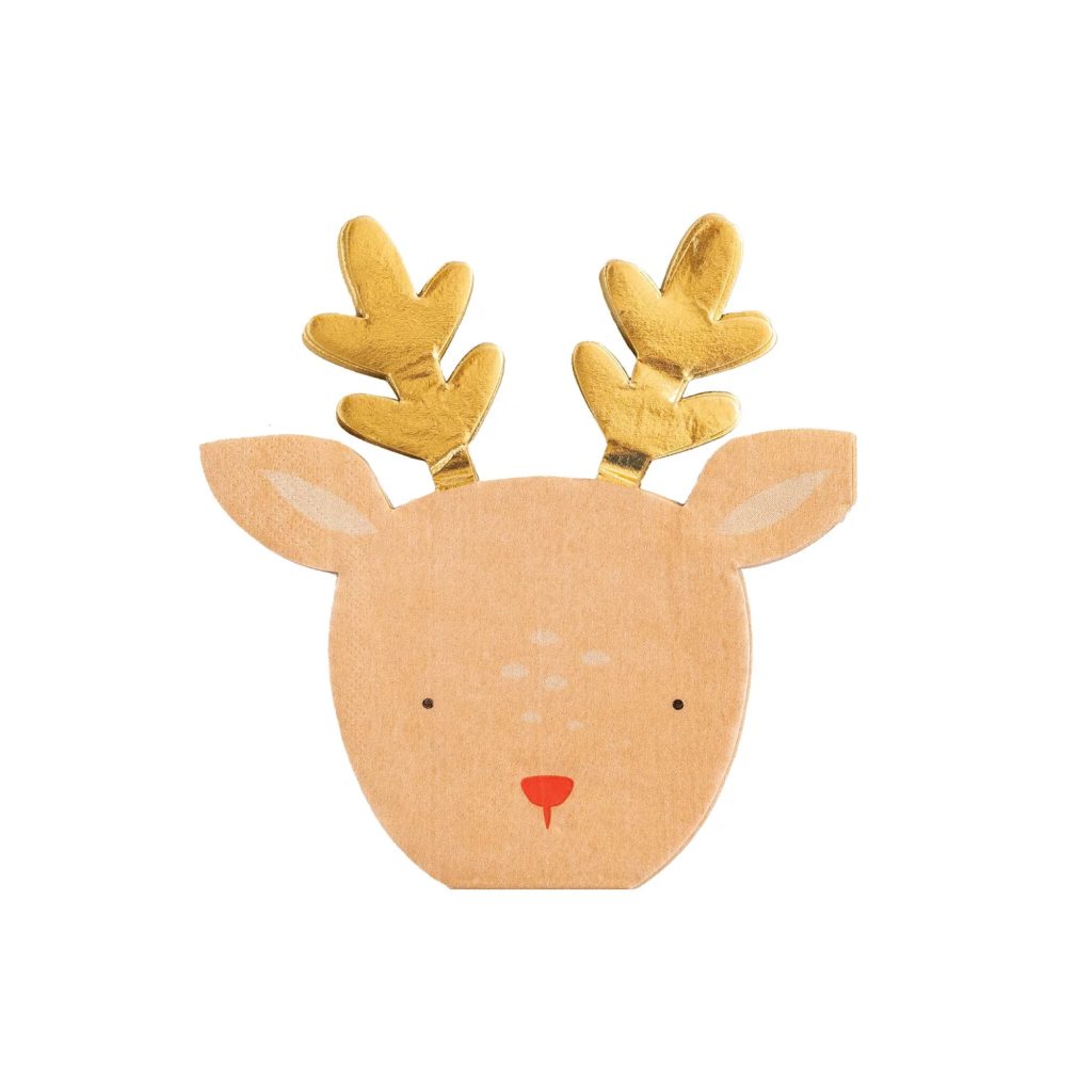 Rudolph Reindeer Dessert Napkins 18ct