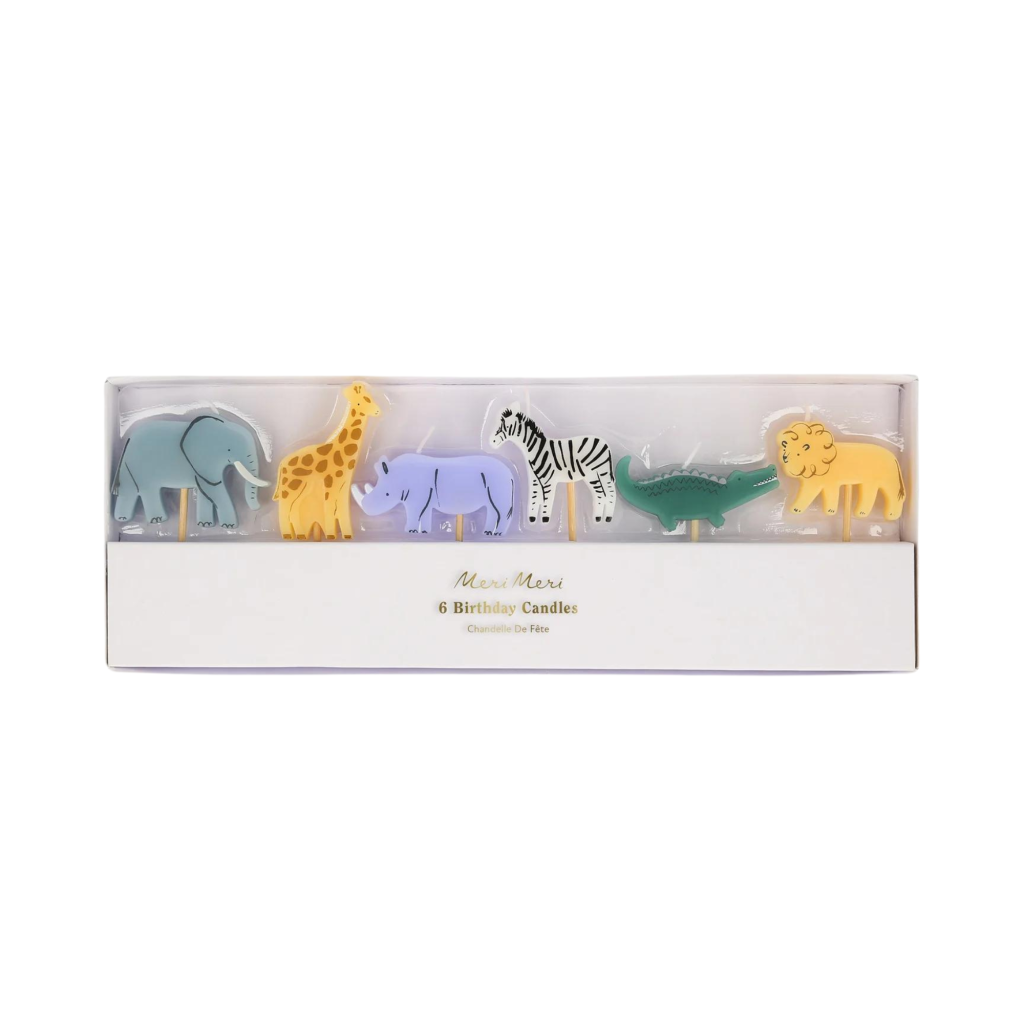 Safari Animals Birthday Candles 6ct