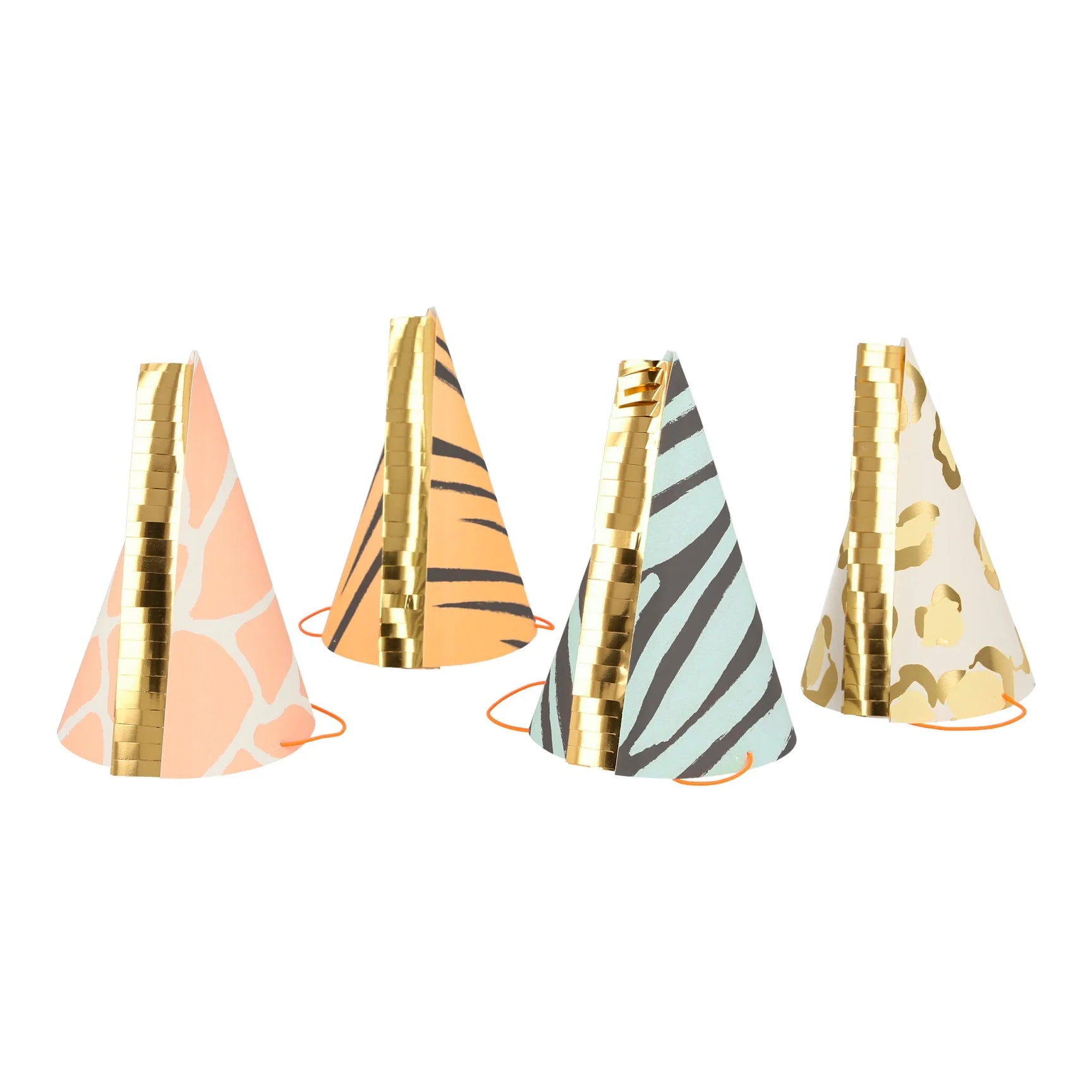 Safari Animal Print Party Hats 8ct