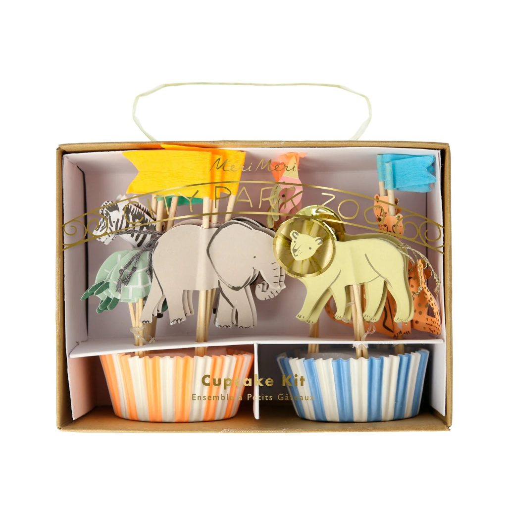 Safari Animals Cupcake Decorating Kit 24ct