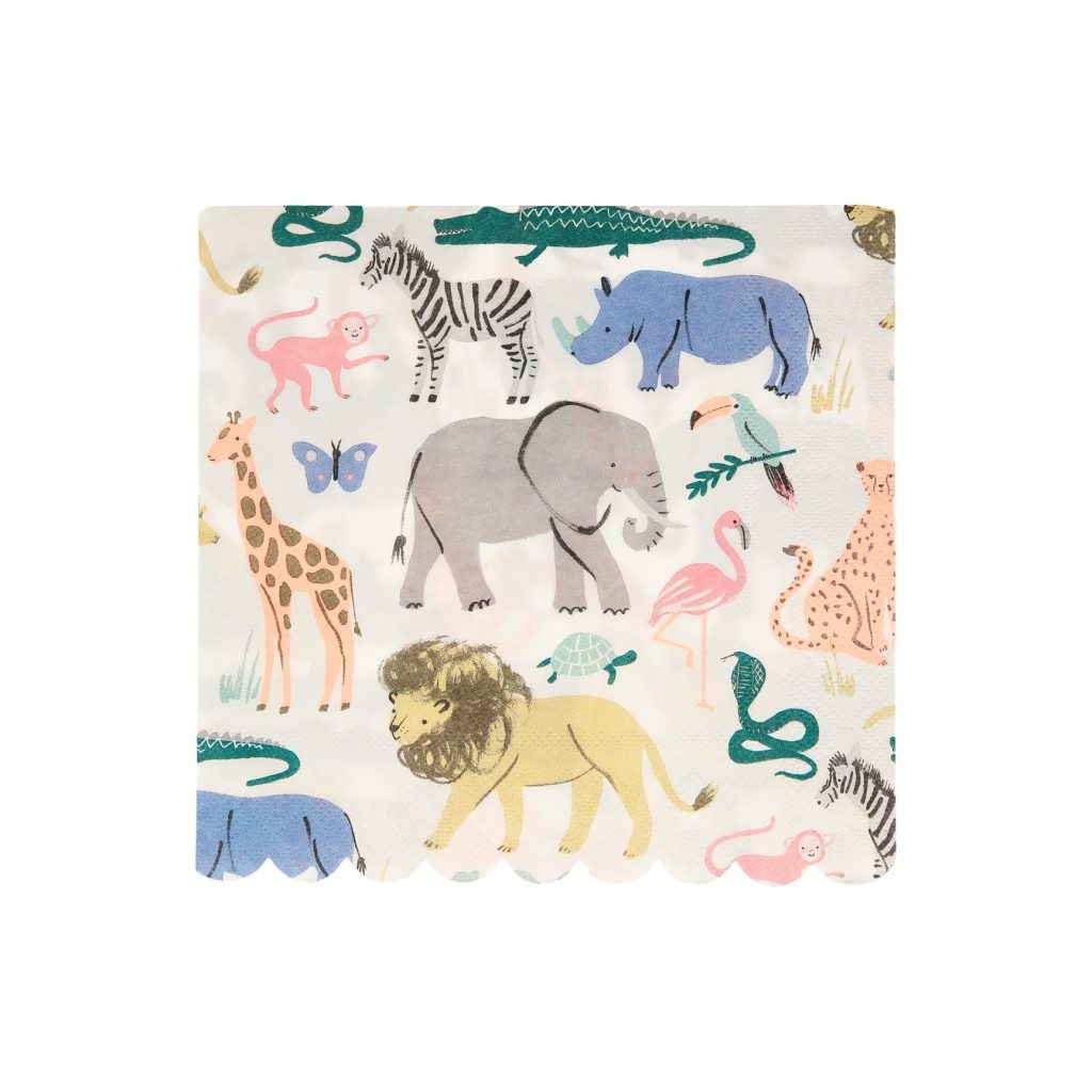 Safari Animals Lunch Napkins 20ct