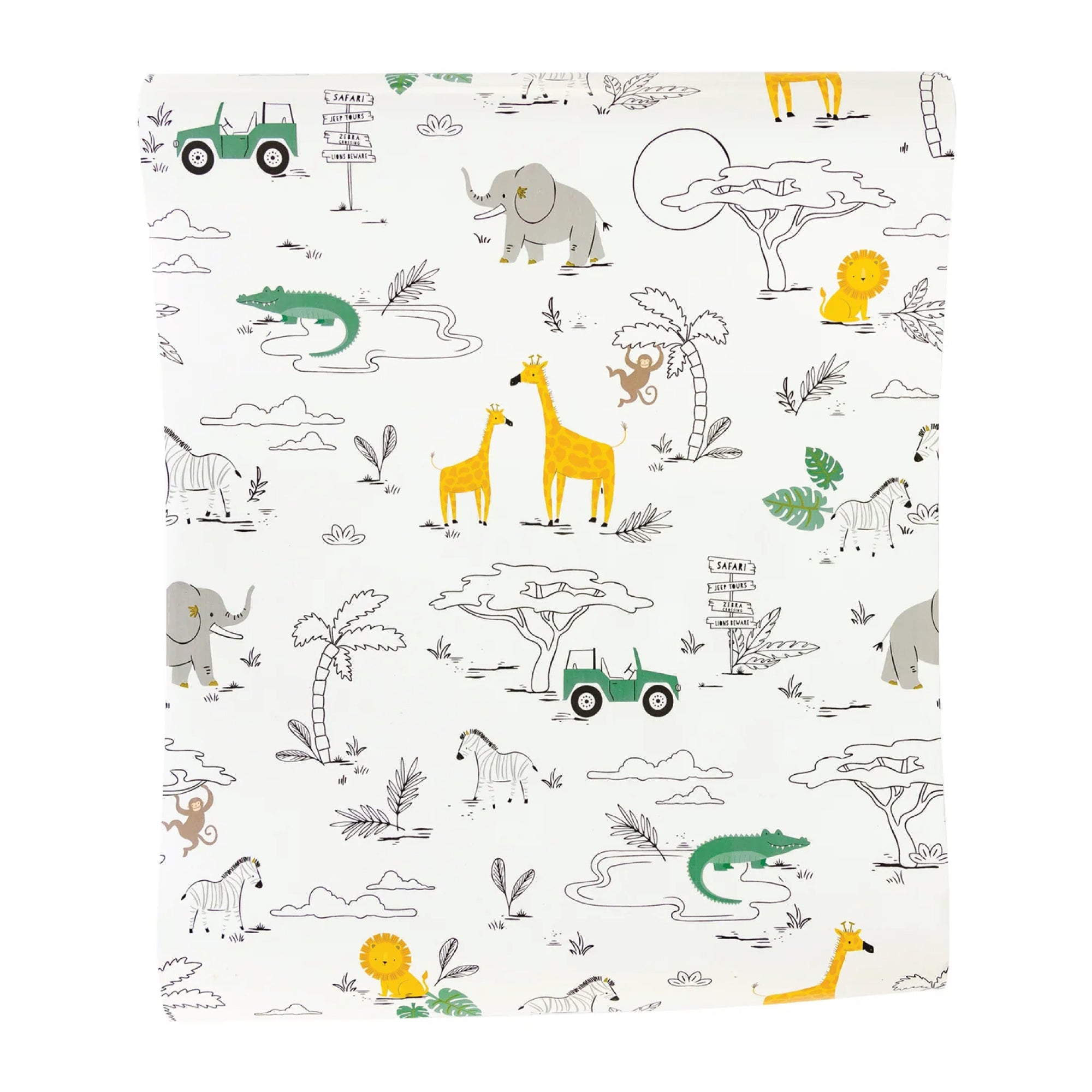 Safari Jeep Tour Paper Table Runner 10ft