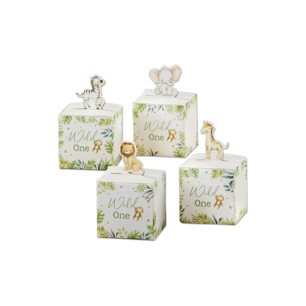 Safari Wild One Favor Boxes 24ct