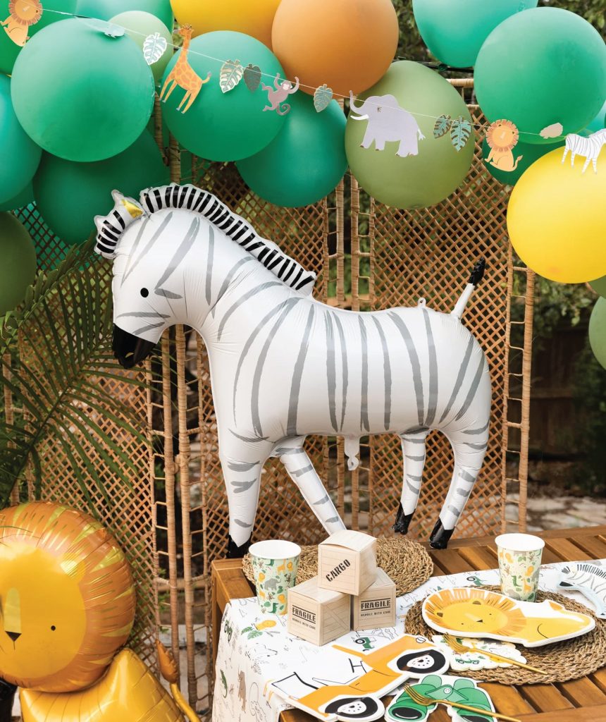 Safari Zebra Mylar Balloon 24in