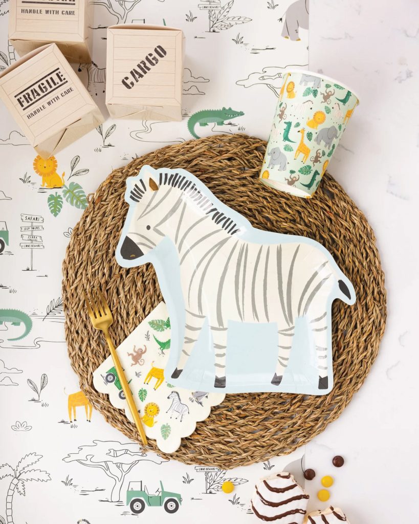 Safari Zebra Lunch Plates 8ct