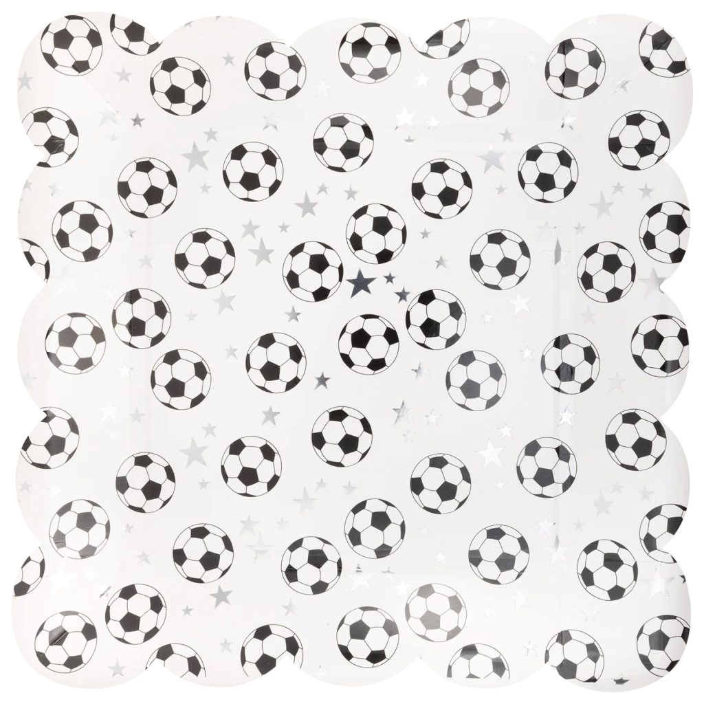 Scattered Soccer Balls Lunch Plates 8ct