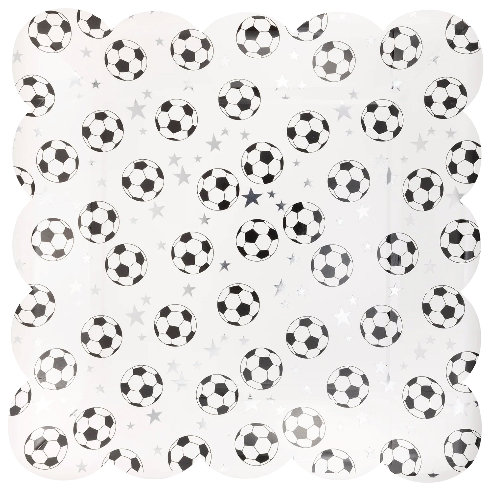 Scattered Soccer Balls Lunch Plates 8ct