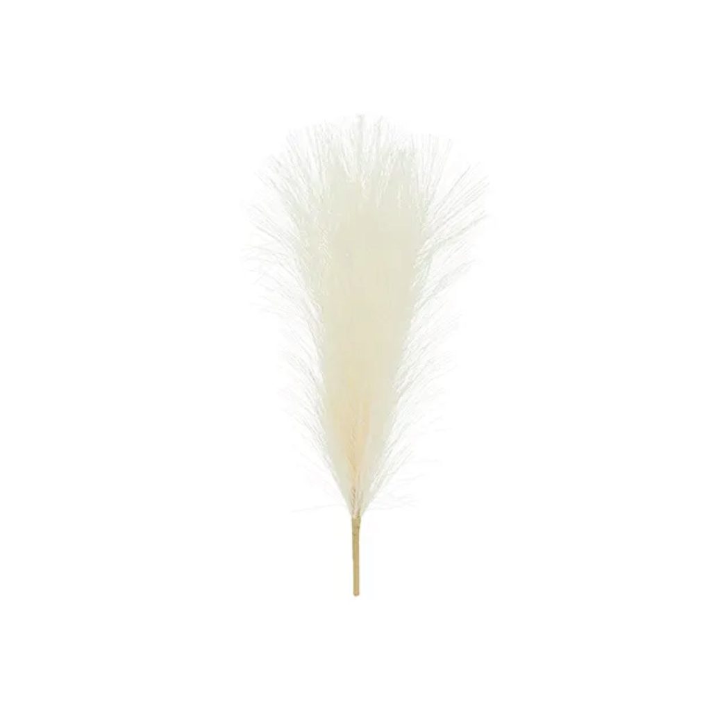 Cream Artificial Pampas Grass Stem 17.7in