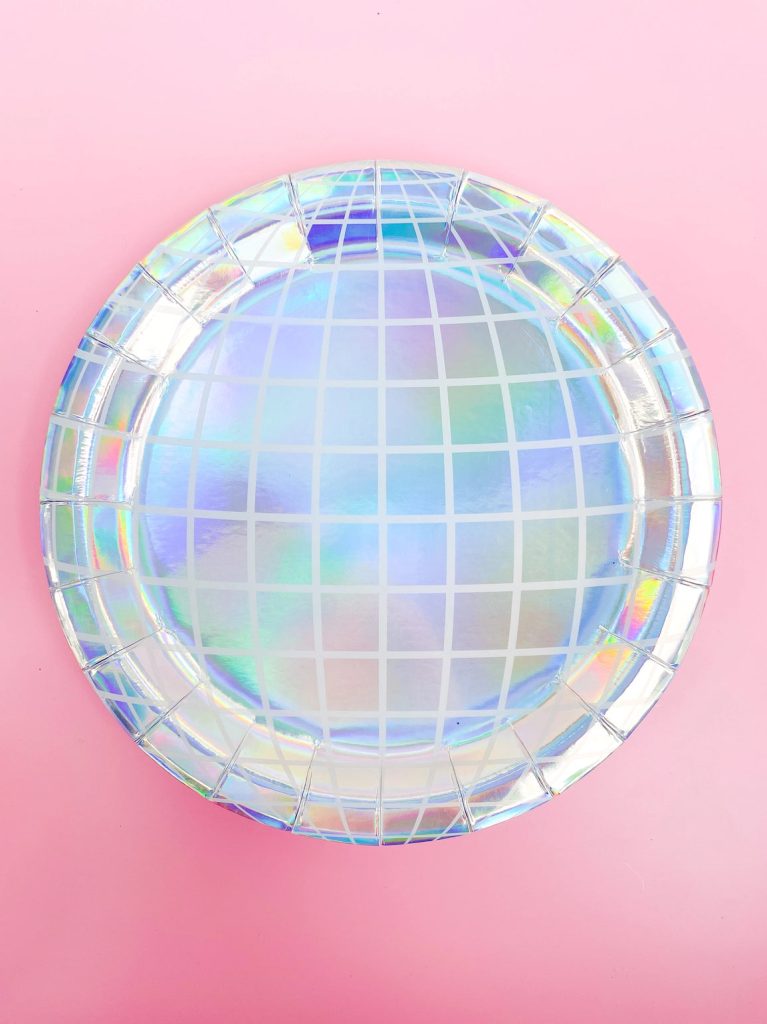 Iridescent Disco Ball Lunch Plates 8ct