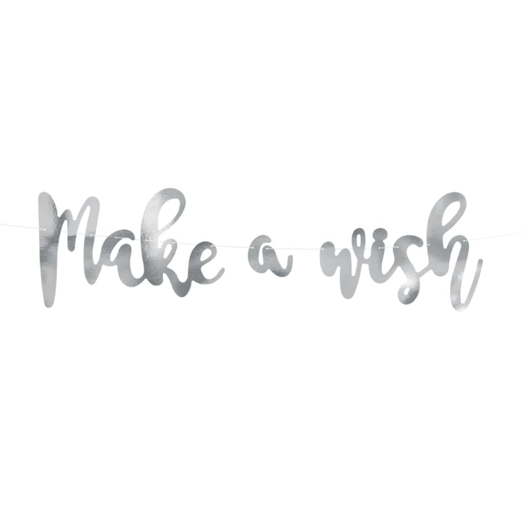 Silver Make A Wish Banner 2ft