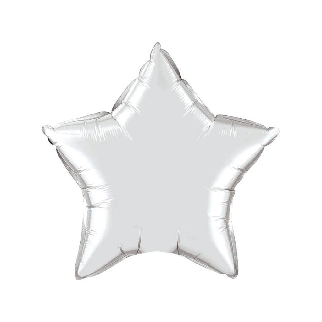 Silver Star Balloon 20in