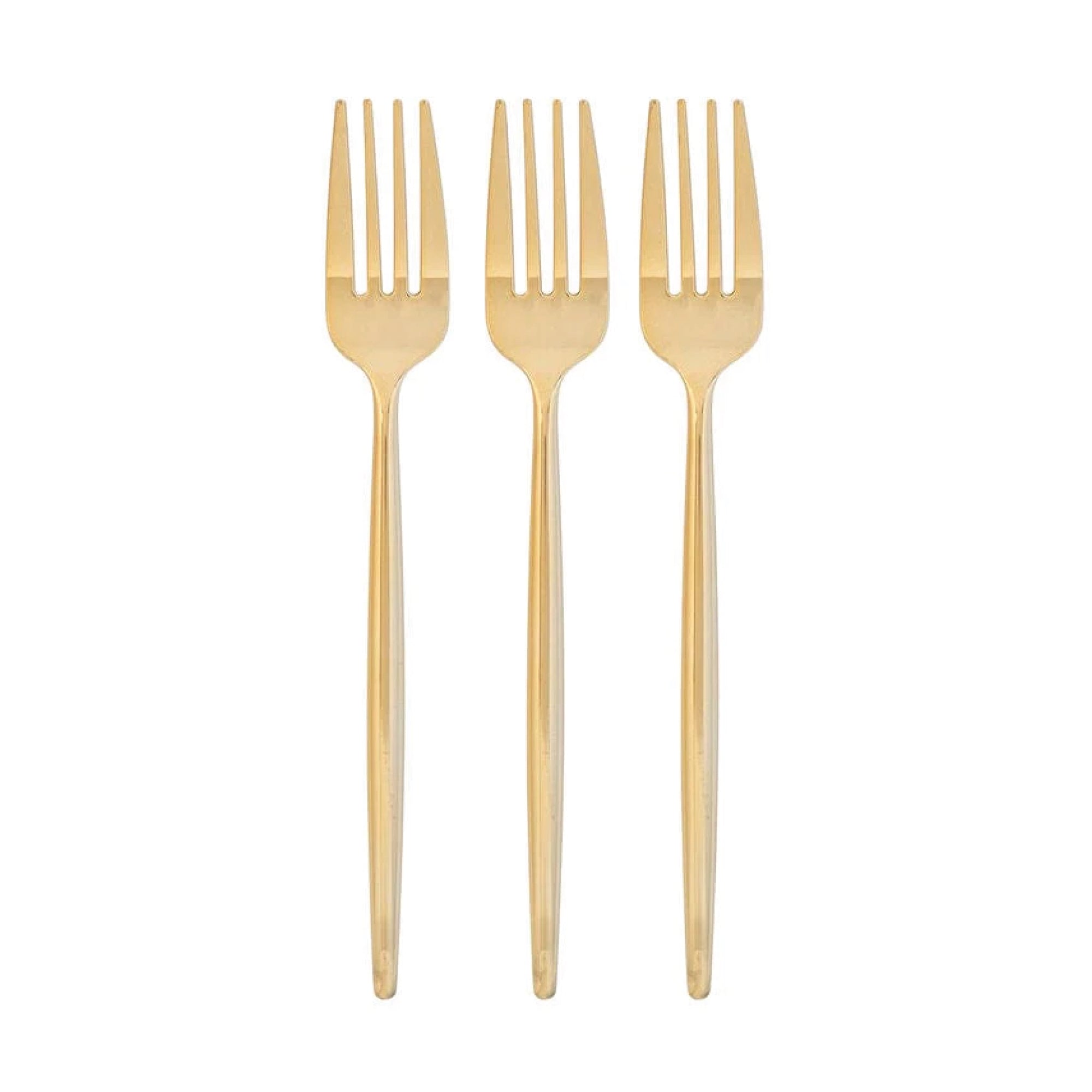 Modern Gold Plastic Forks 20ct