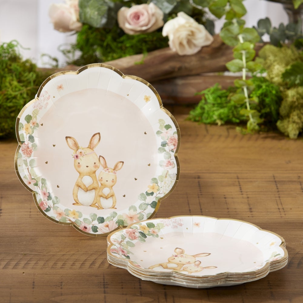 Floral Woodland Animals Dessert Plates 16ct