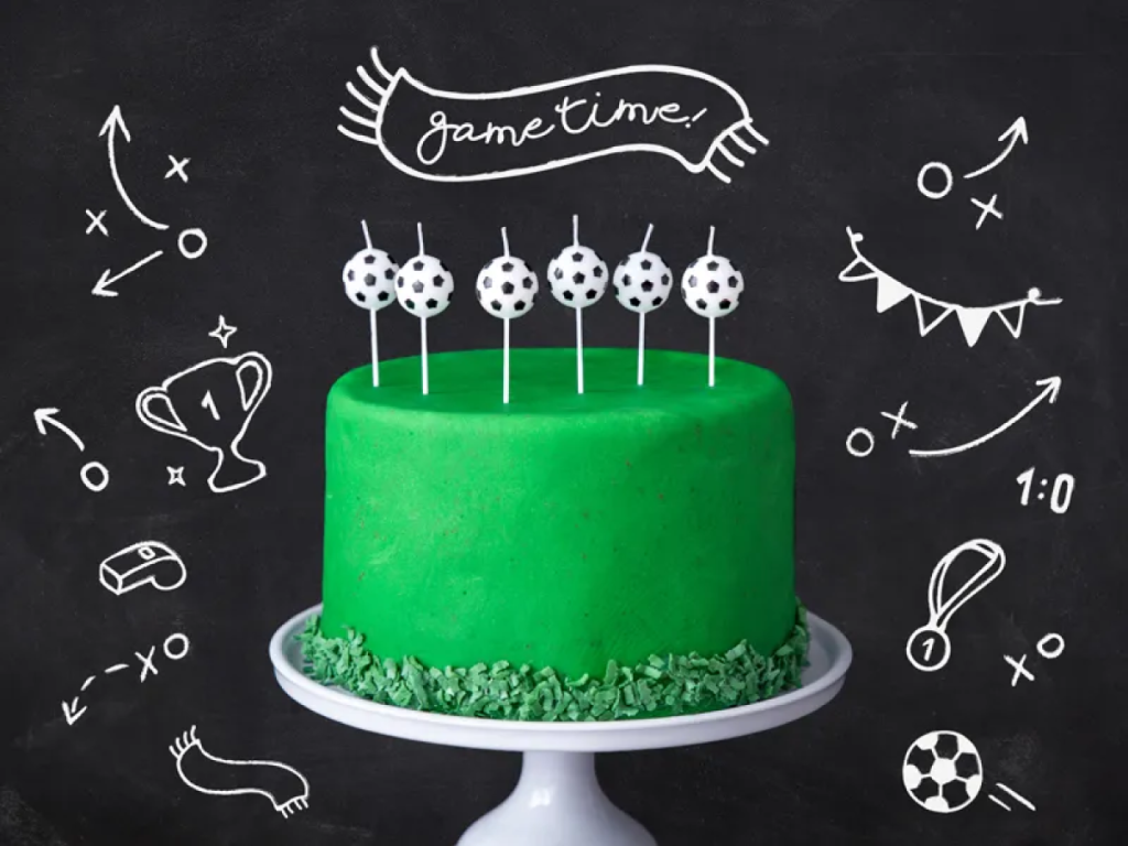 Soccer Ball Birthday Candles 6ct