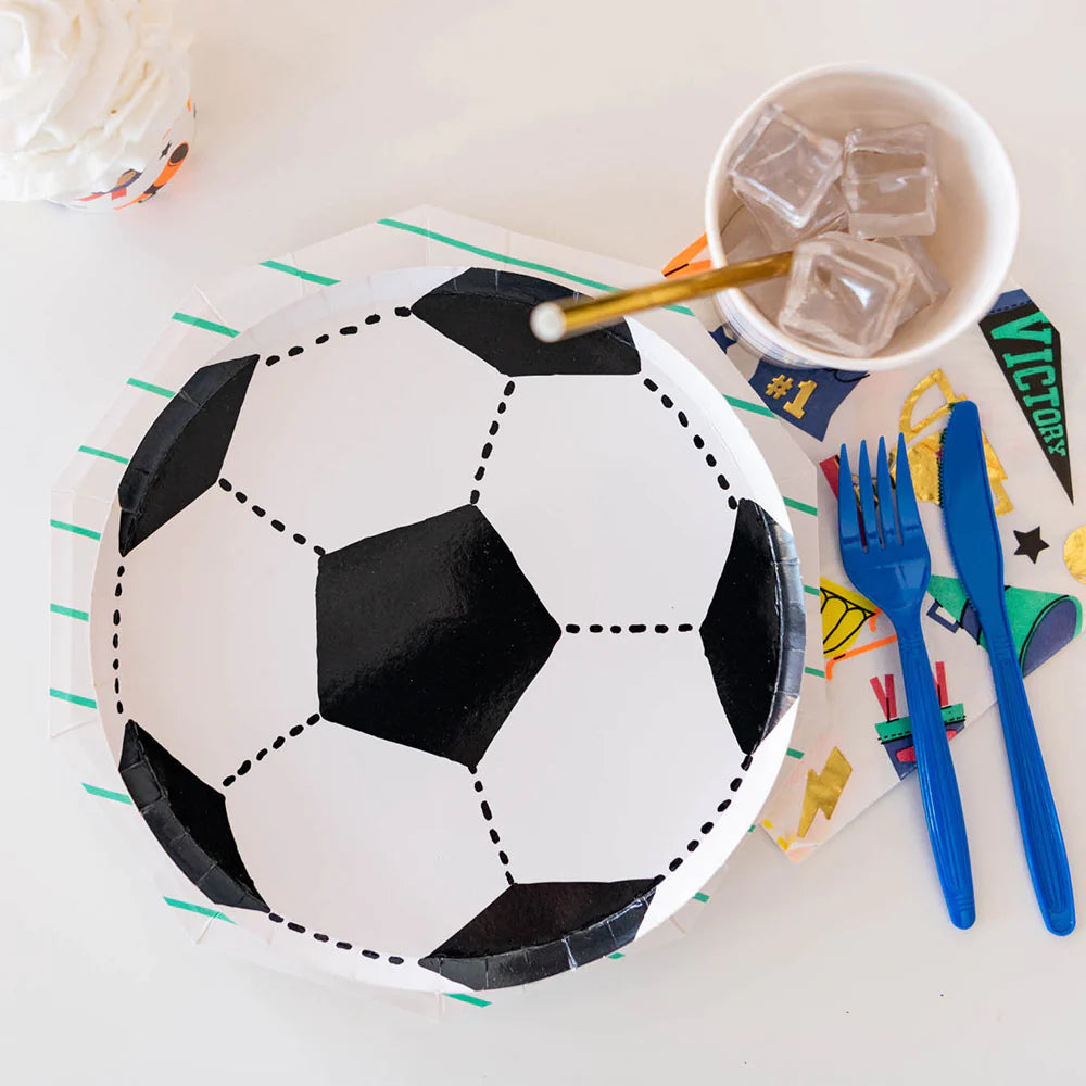 Soccer Ball Dessert Plates 8ct