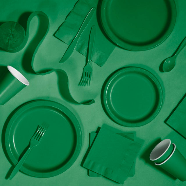 Emerald Green Paper Lunch Plates 8ct