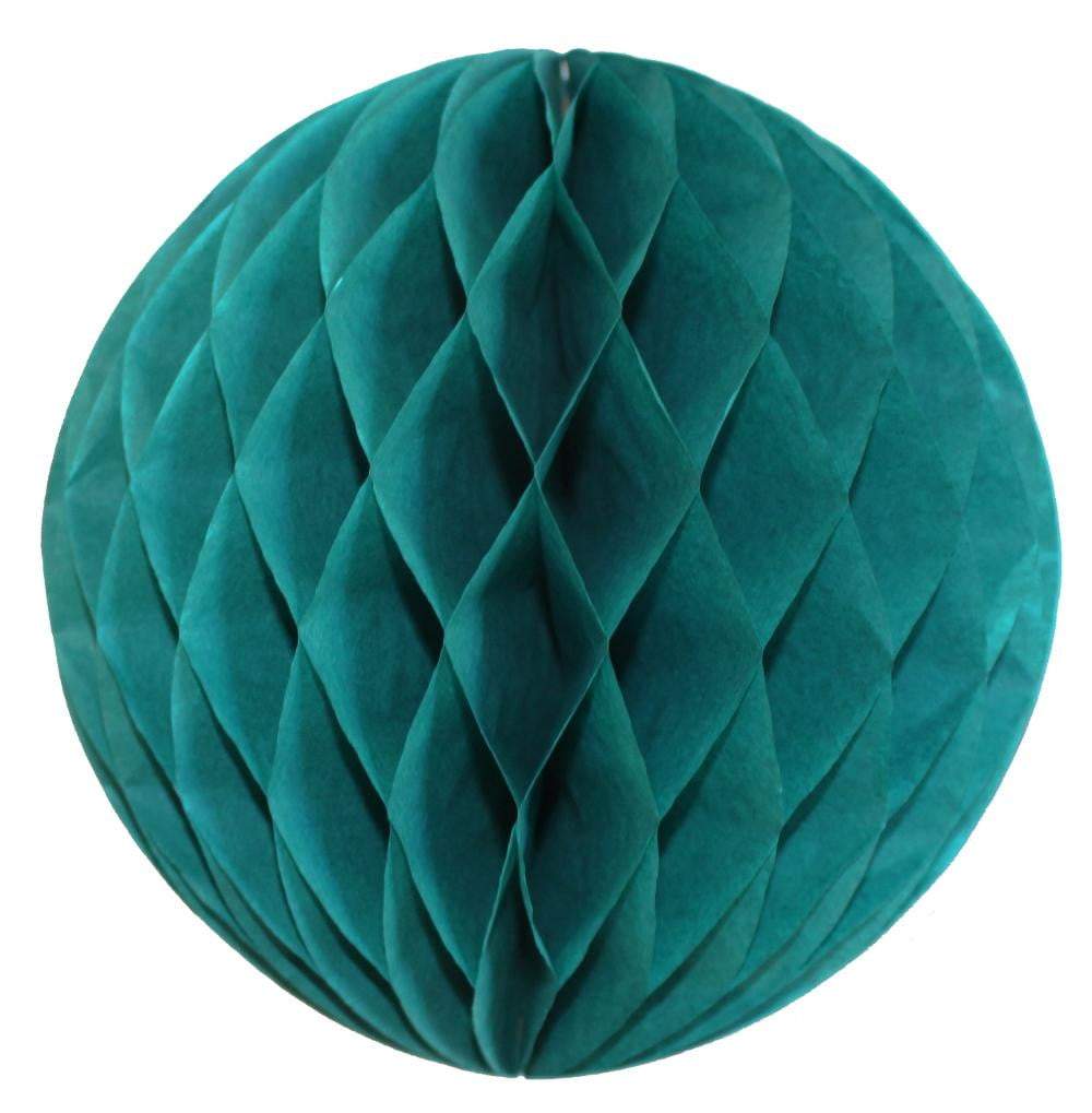 Teal Honeycomb Tissue Ball