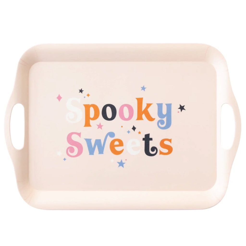 Spooky Sweets Halloween Bamboo Serving Tray