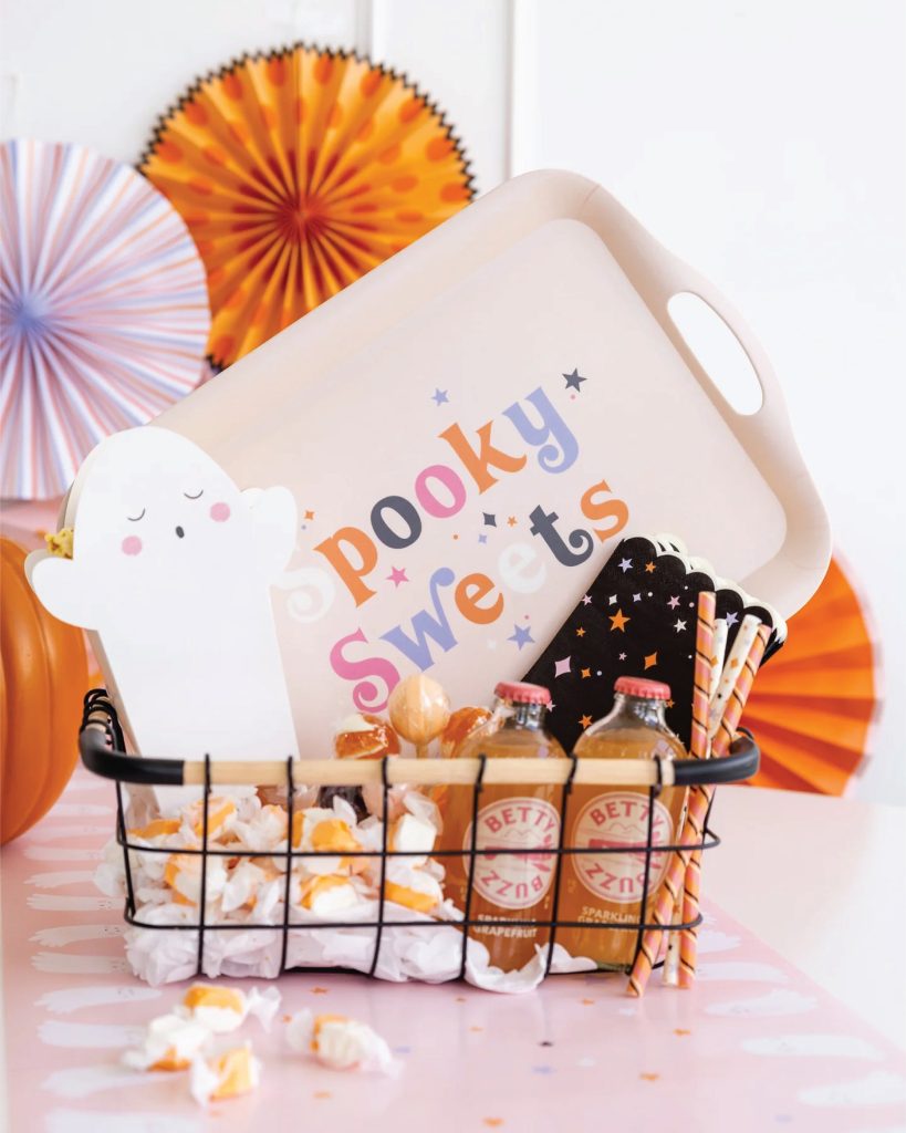 Spooky Sweets Halloween Bamboo Serving Tray