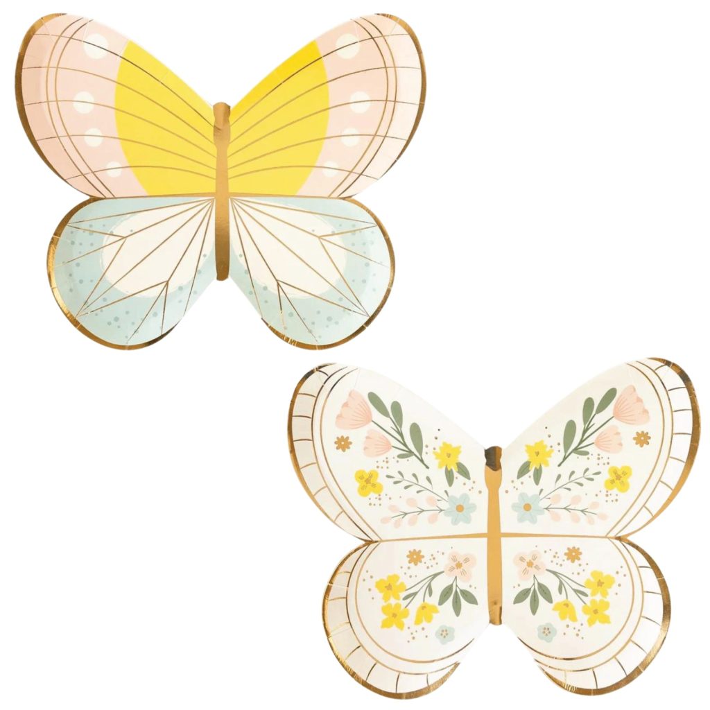 Springtime Butterfly Dessert Plates 8ct