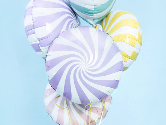 Purple Swirly Lollipop Foil Balloon 14in