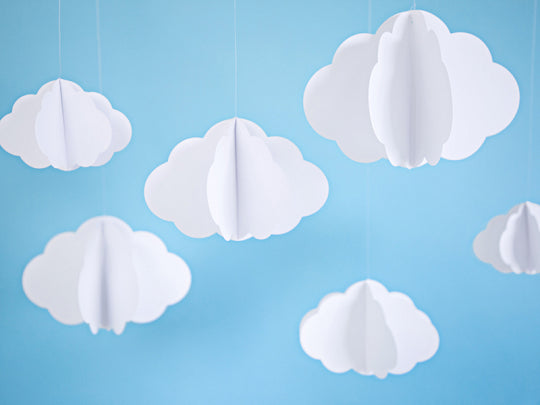 White Cloud Hanging Decorations 3ct