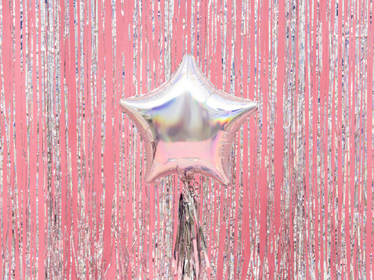 Iridescent Star Foil Balloon 19in