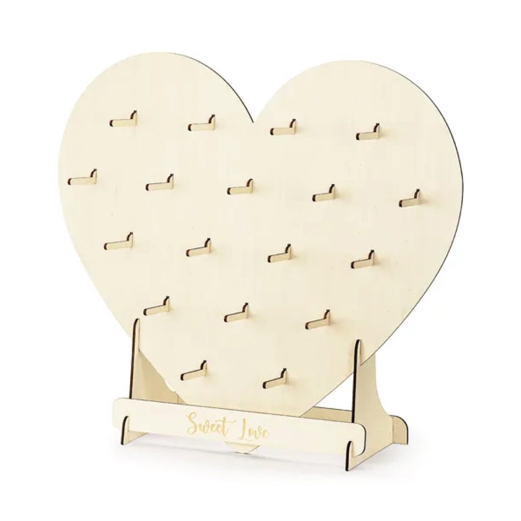 Sweet Love Wooden Donut Wall Heart Kit, 18 Pegs