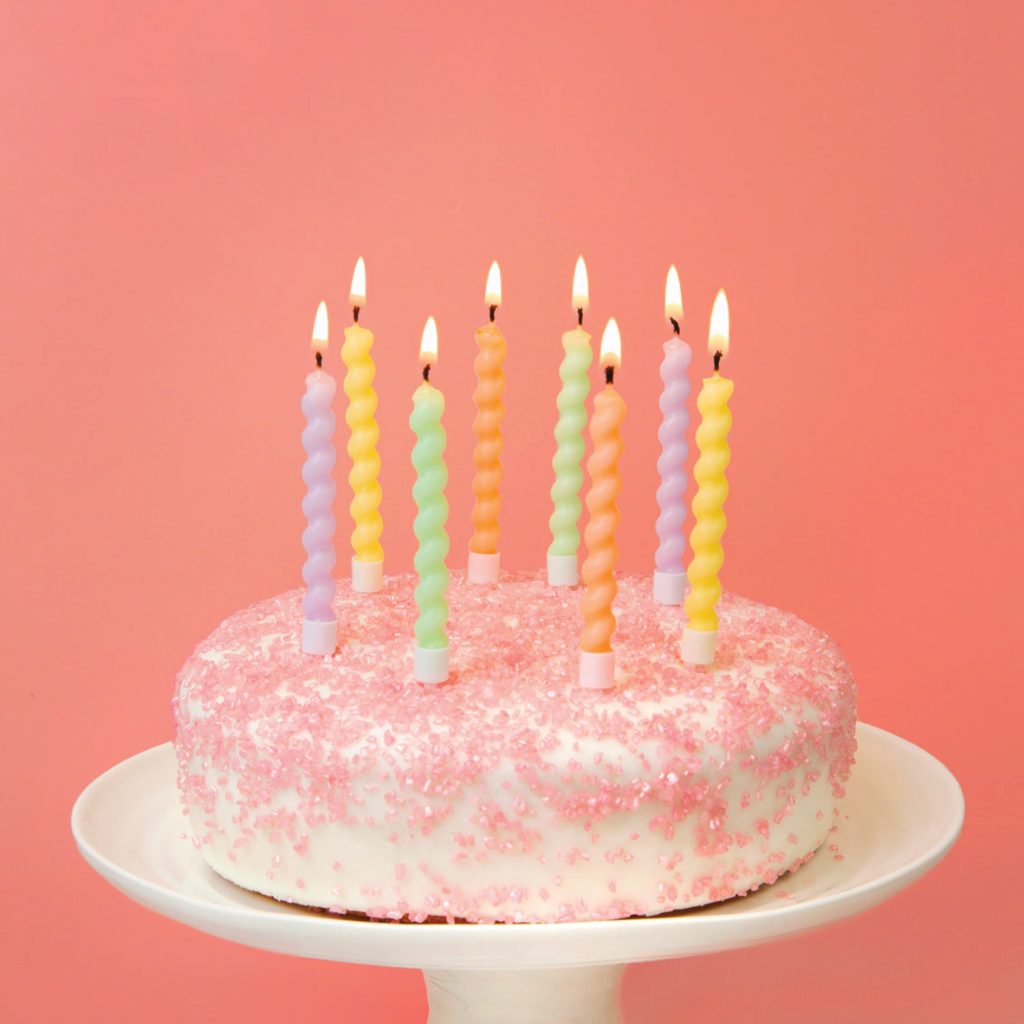 Twirl Pastel Birthday Candles 8ct