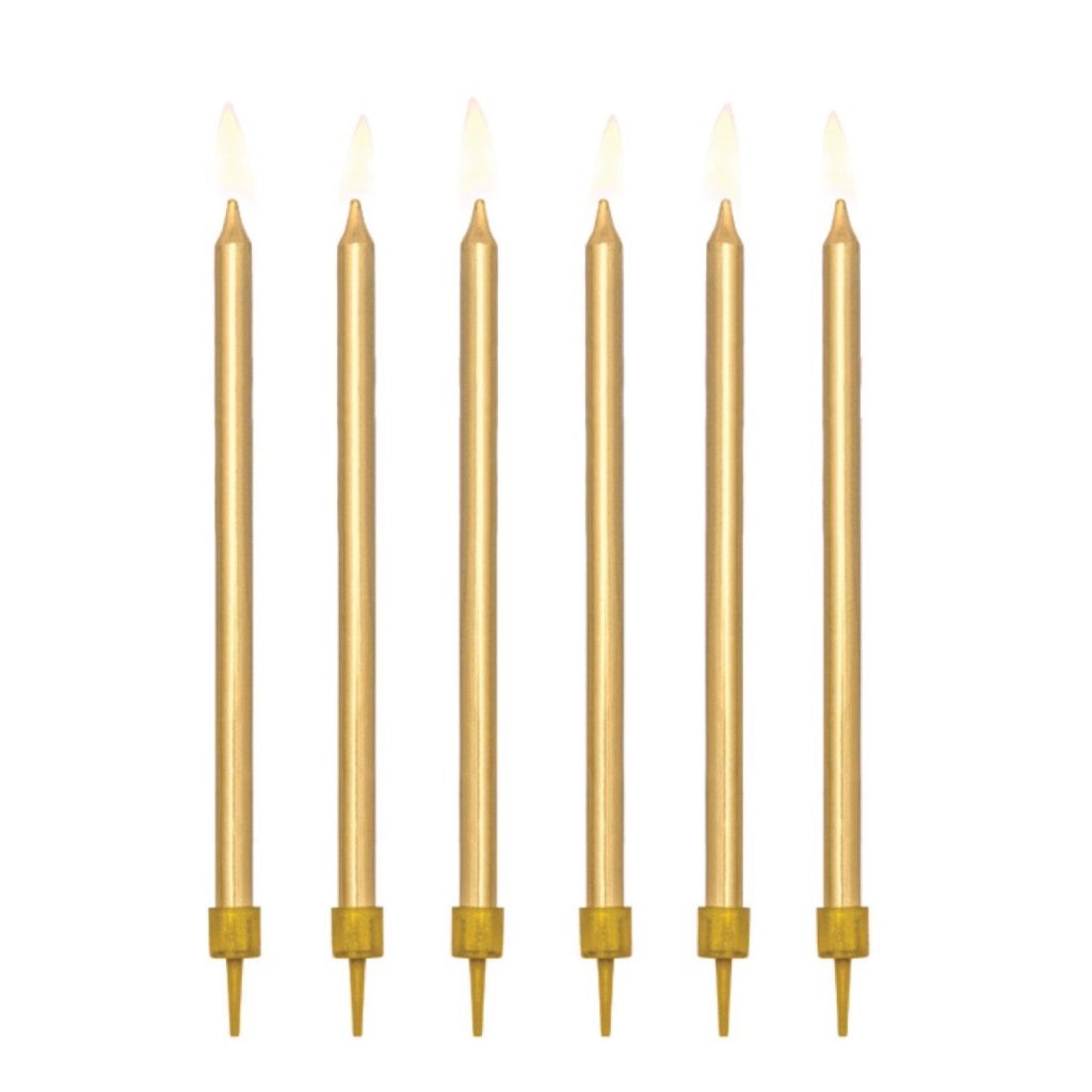 Tall Gold Birthday Candles