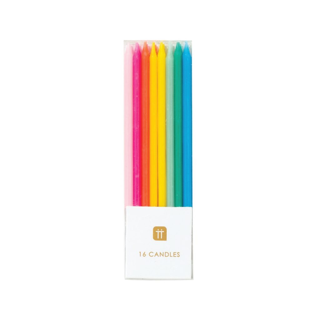 Tall Rainbow Birthday Candles